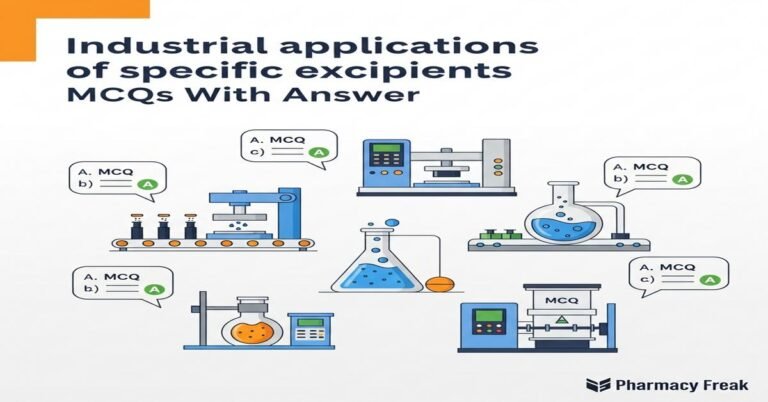 Industrial applications of specific excipients MCQs With Answer