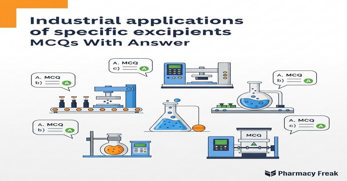 Industrial applications of specific excipients MCQs With Answer