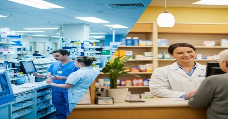 Hospital vs. Community Pharmacy: Which Path Is Right for You? A Brutally Honest Comparison of Salary, Stress, and Career Growth.