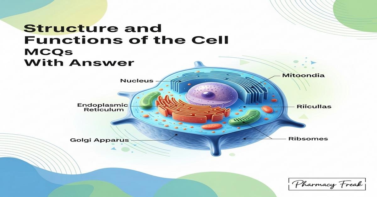 Structure and functions of the cell MCQs With Answer