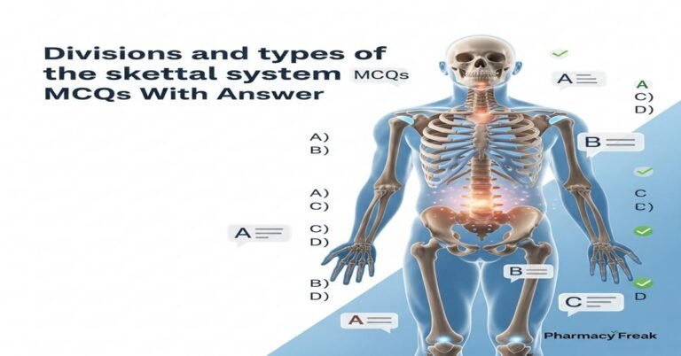 Divisions and types of the skeletal system MCQs With Answer
