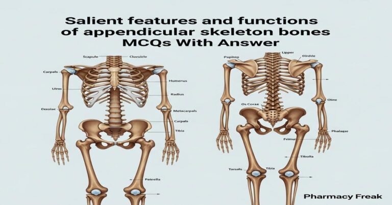Salient features and functions of appendicular skeleton bones MCQs With Answer
