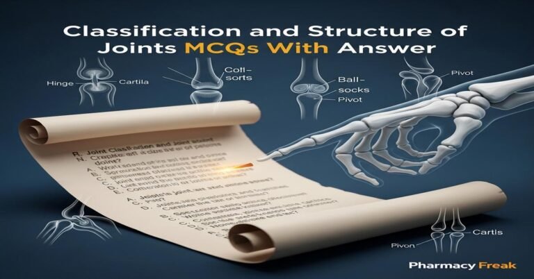 Classification and structure of joints MCQs With Answer