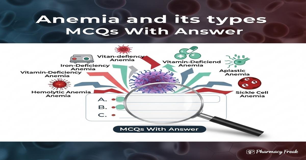 Anemia and its types MCQs With Answer