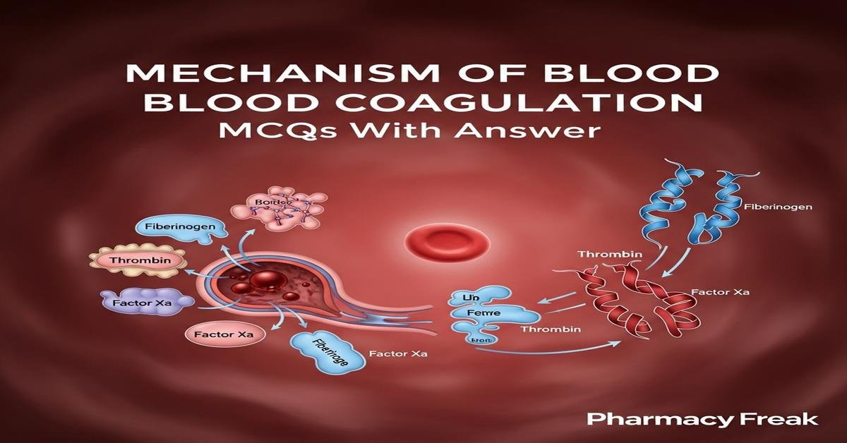 Mechanism of blood coagulation MCQs With Answer