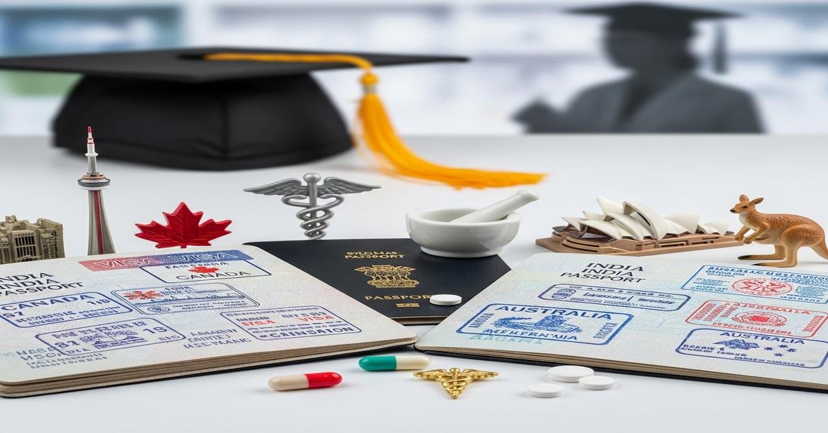 Pharma Abroad: How to Become a Registered Pharmacist in Canada or Australia, A Step-by-Step Guide for Indian Students.