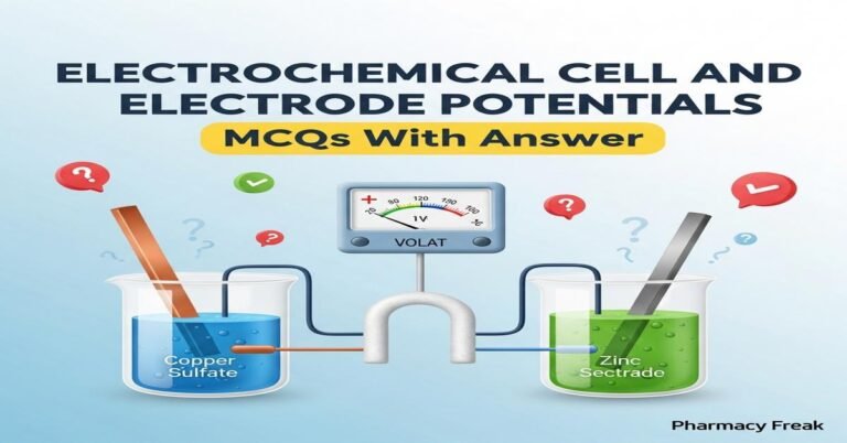 Electrochemical cell and electrode potentials MCQs With Answer