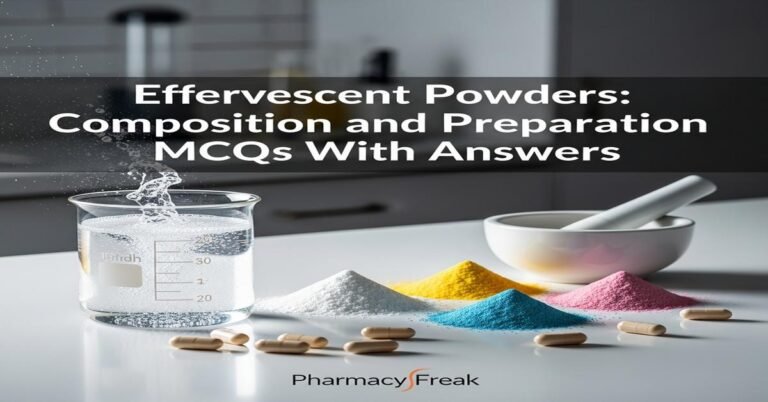 Effervescent powders – composition and method of preparation MCQs With Answer