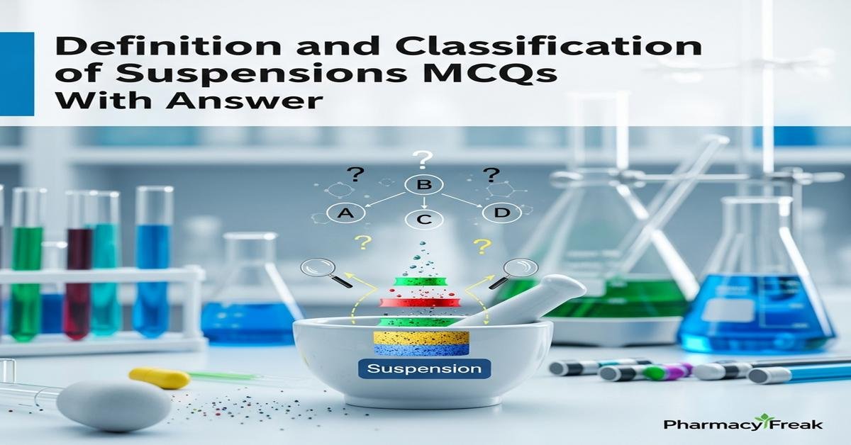 Definition and classification of suspensions MCQs With Answer