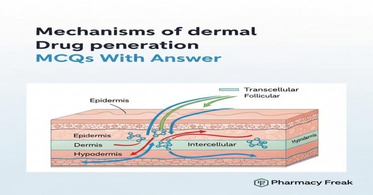 Mechanisms of dermal drug penetration MCQs With Answer