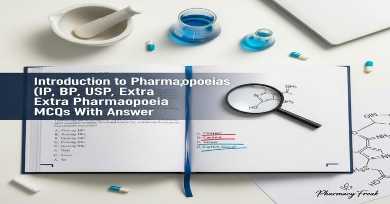 Introduction to Pharmacopoeias (IP, BP, USP, Extra Pharmacopoeia) MCQs With Answer