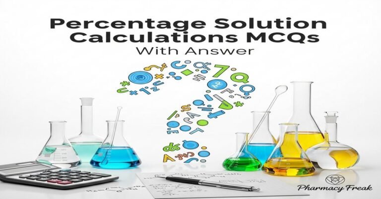 Percentage solution calculations MCQs With Answer
