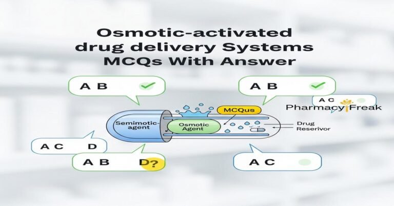Osmotic-activated drug delivery systems MCQs With Answer