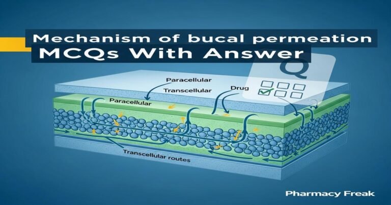 Mechanism of buccal permeation MCQs With Answer