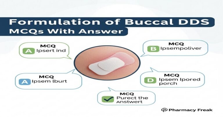Formulation of buccal DDS MCQs With Answer