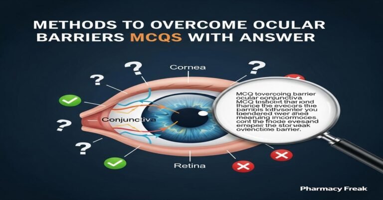 Methods to overcome ocular barriers MCQs With Answer