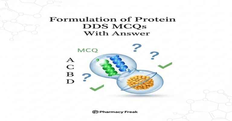Formulation of protein DDS MCQs With Answer