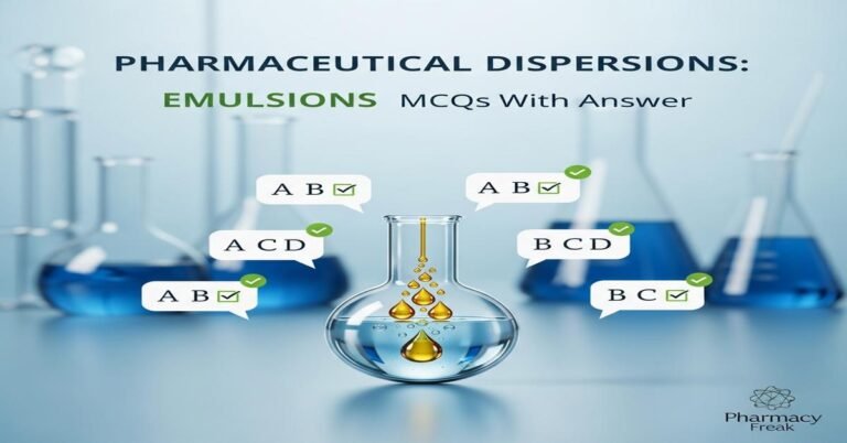 Pharmaceutical dispersions: emulsions MCQs With Answer