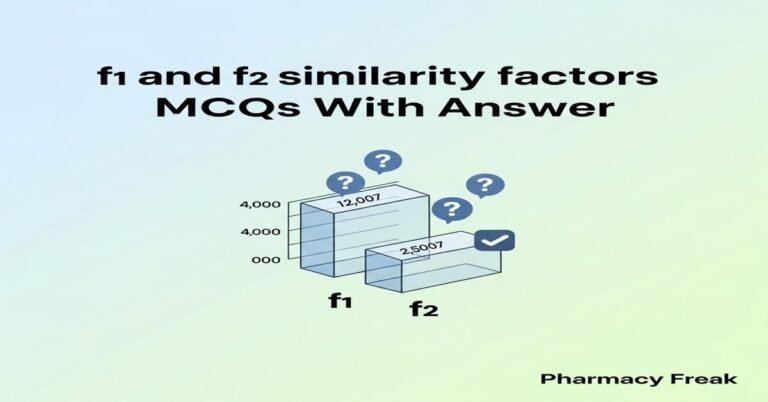 f1 and f2 similarity factors MCQs With Answer