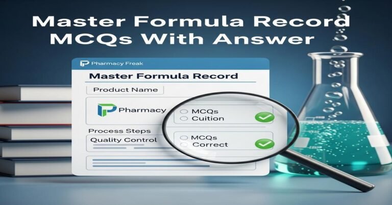 Master formula record MCQs With Answer