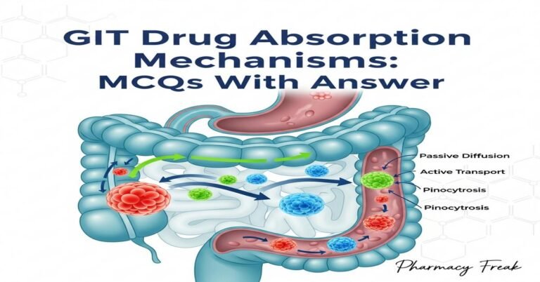 GIT drug absorption mechanisms MCQs With Answer