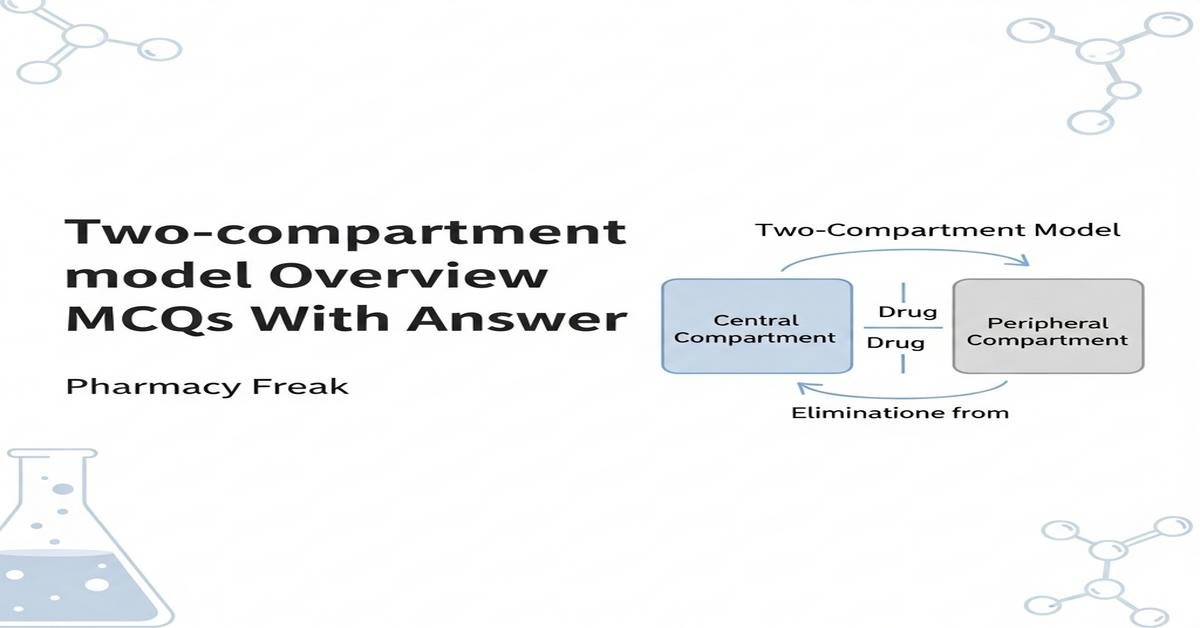 Two-compartment model overview MCQs With Answer