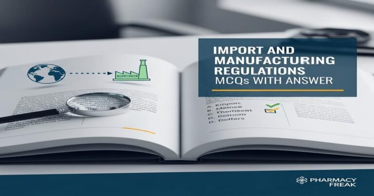 Import and manufacturing regulations MCQs With Answer