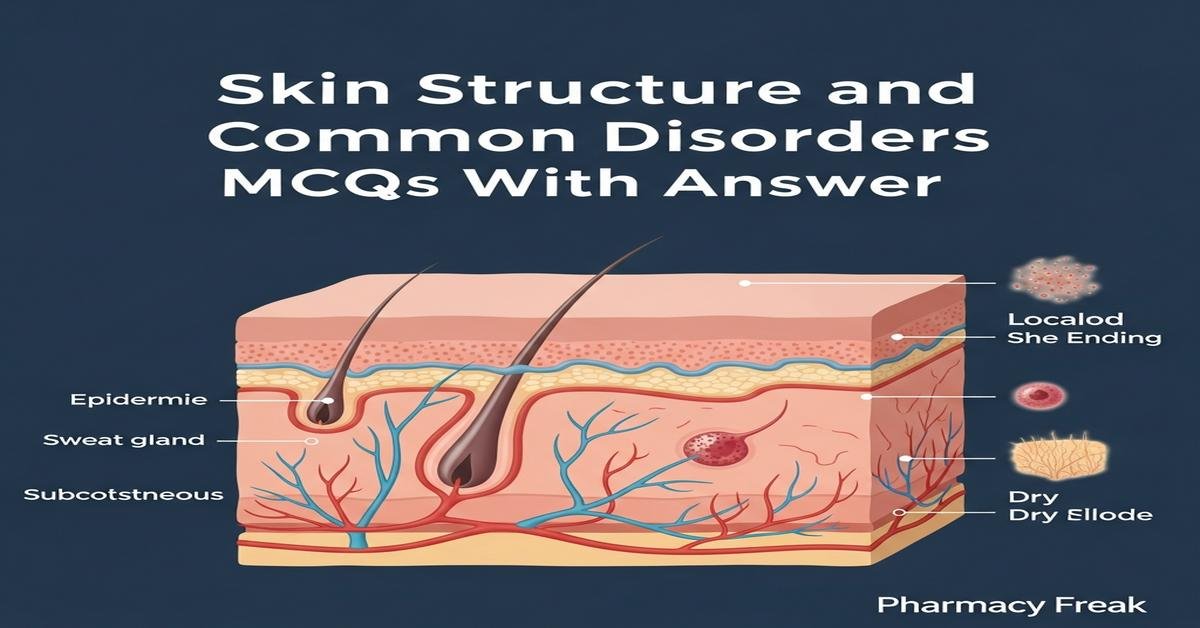 Skin structure and common disorders MCQs With Answer