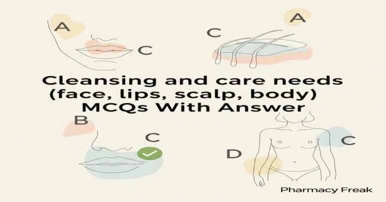 Cleansing and care needs (face, lips, scalp, body) MCQs With Answer