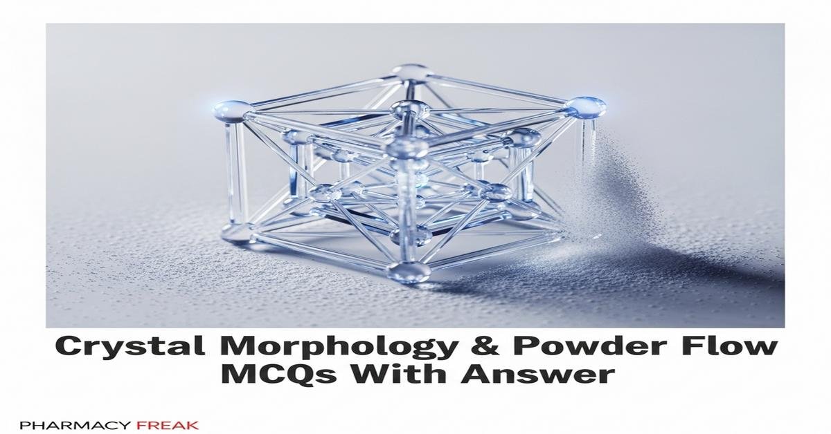 Crystal Morphology & Powder Flow MCQs With Answer