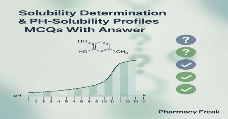 Solubility Determination & pH-Solubility Profiles MCQs With Answer