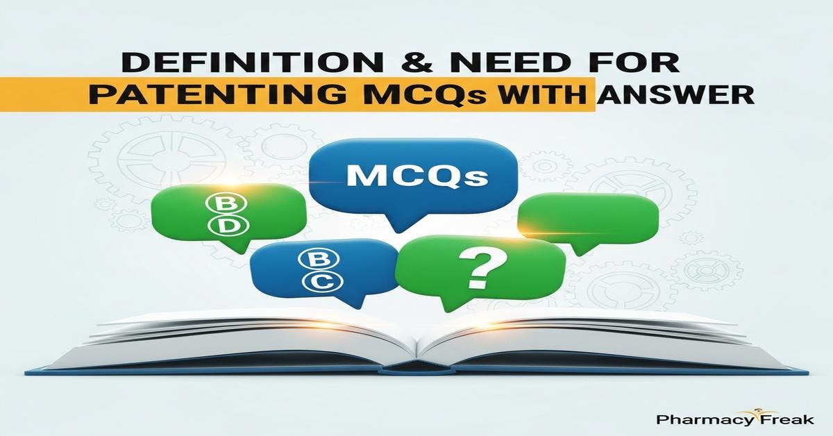 Definition & Need for Patenting MCQs With Answer