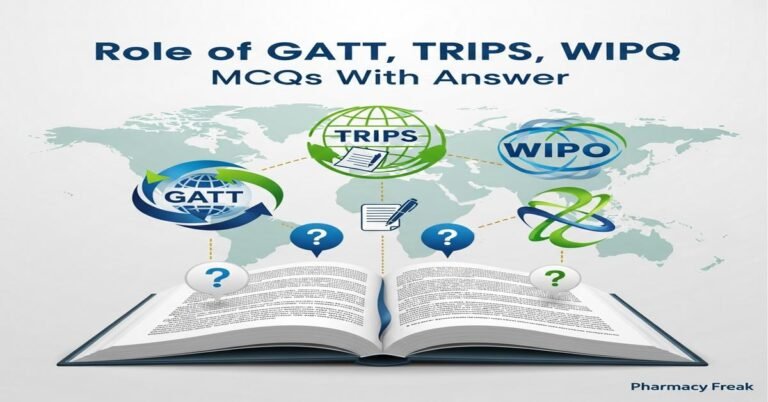 Role of GATT, TRIPS, WIPO MCQs With Answer