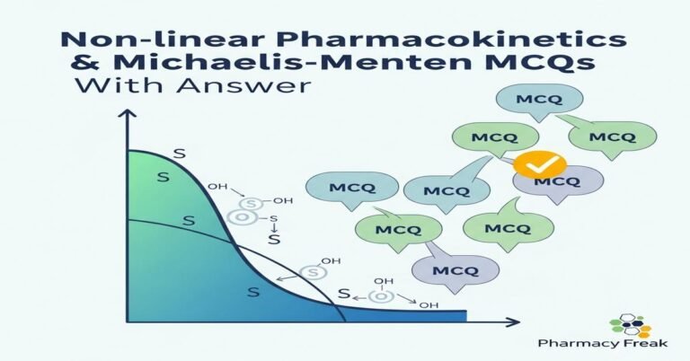 Non-linear Pharmacokinetics & Michaelis-Menten MCQs With Answer