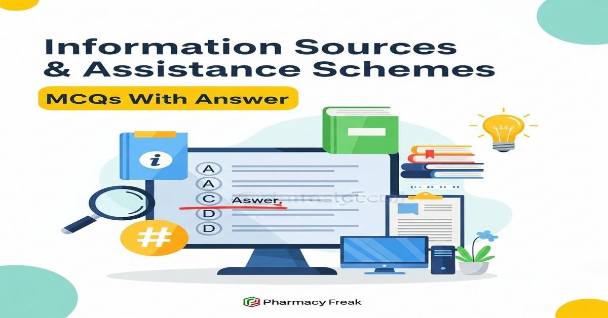 Information Sources & Assistance Schemes MCQs With Answer