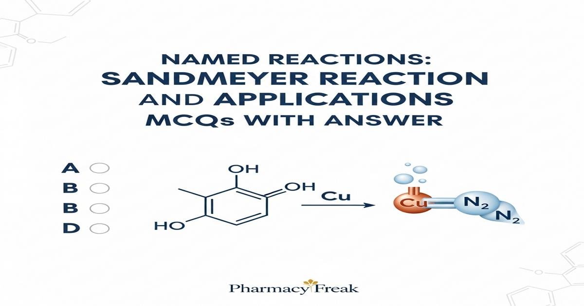 Named Reactions: Sandmeyer reaction and applications MCQs With Answer