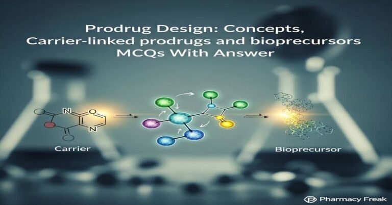 Prodrug Design: Concepts, carrier-linked prodrugs and bioprecursors MCQs With Answer