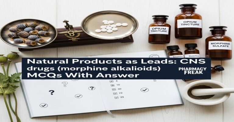 Natural Products as Leads: CNS drugs (morphine alkaloids) MCQs With Answer