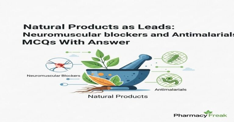 Natural Products as Leads: Neuromuscular blockers and antimalarials MCQs With Answer