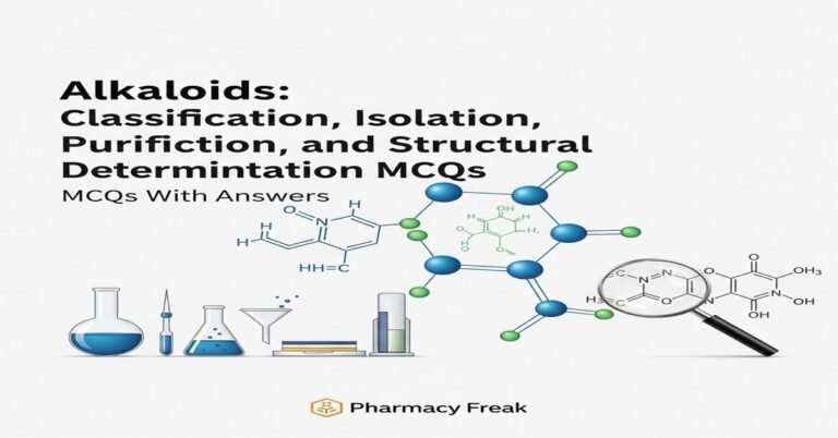Alkaloids: Classification, isolation, purification and structural determination MCQs With Answer