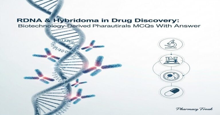 rDNA & Hybridoma in Drug Discovery: biotechnology-derived pharmaceuticals MCQs With Answer
