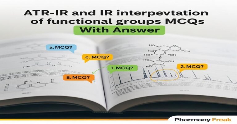 ATR-IR and IR interpretation of functional groups MCQs With Answer