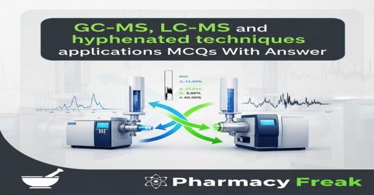 GC–MS, LC–MS and hyphenated techniques applications MCQs With Answer