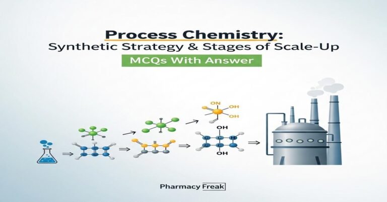 Process Chemistry: synthetic strategy and stages of scale-up MCQs With Answer