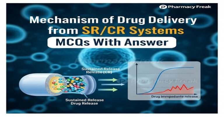 Mechanism of drug delivery from SR/CR systems MCQs With Answer