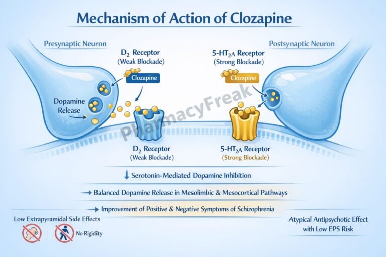 MOA of clozapine