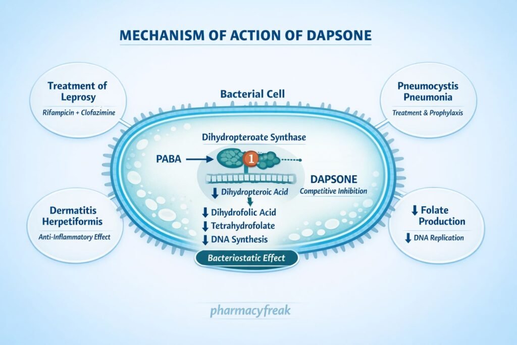 MOA of dapsone