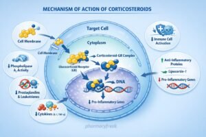 Mechanism of Action of Corticosteroids
