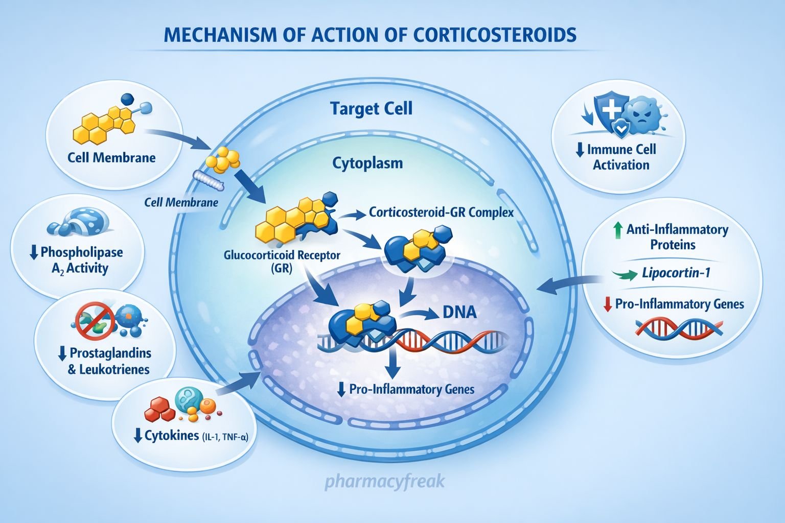 MOA of corticosteroids