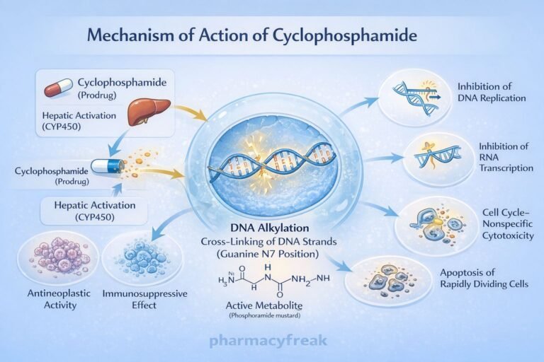 MOA of cyclophosphamide